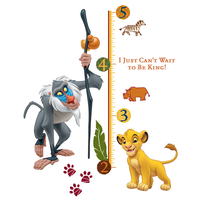 wallhogs disney the lion king growth chart wall decal lion king growth chart